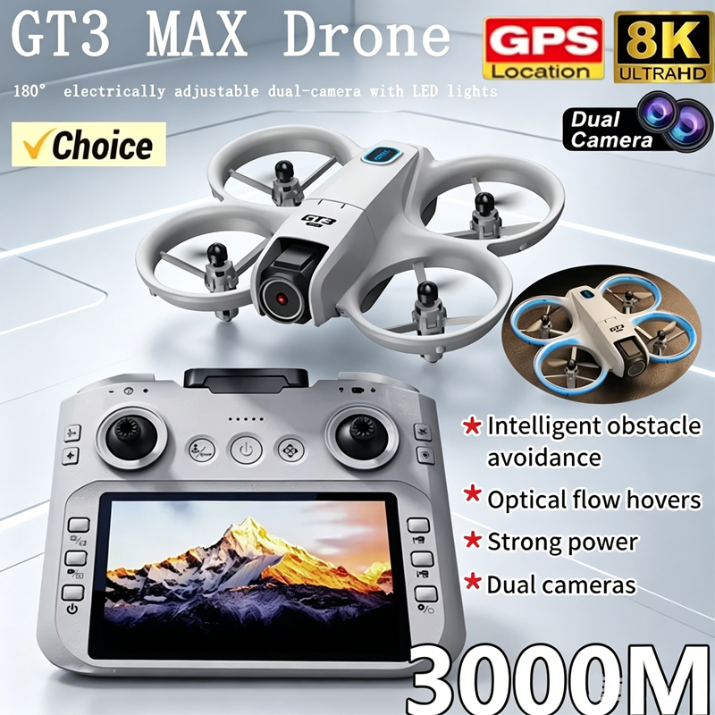 Drone Camera Wide Angle - 2026 GT3Max HD 8K RC Drone