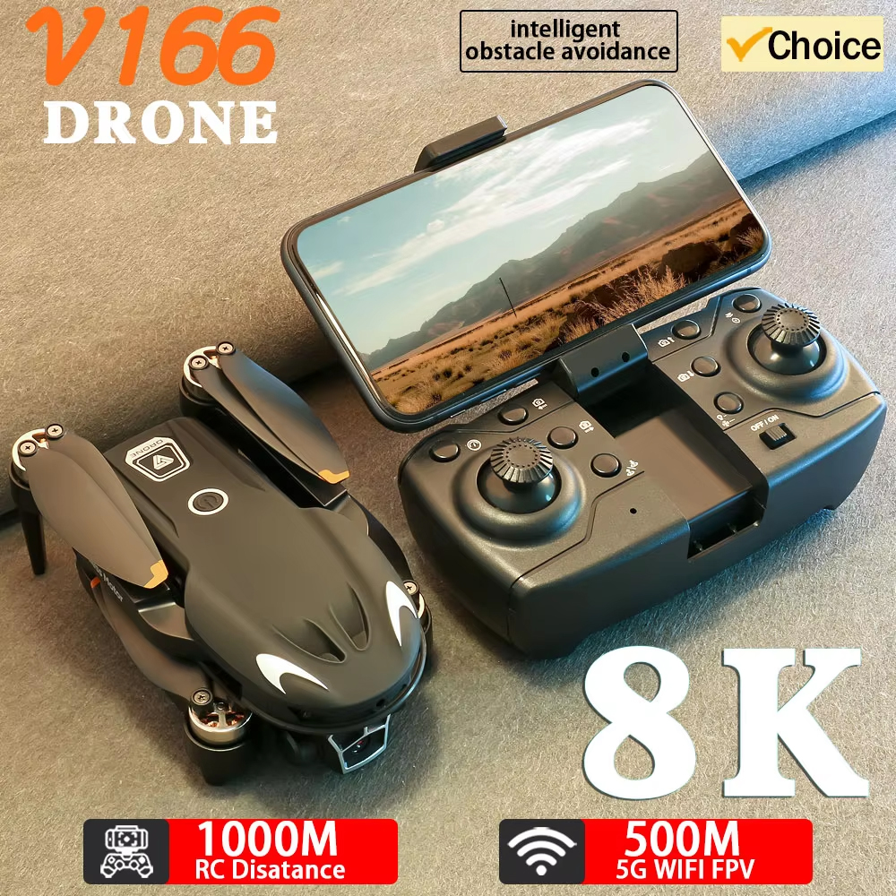 Drone Camera Wide Angle - V166 8K Mini Drone FPV Wide