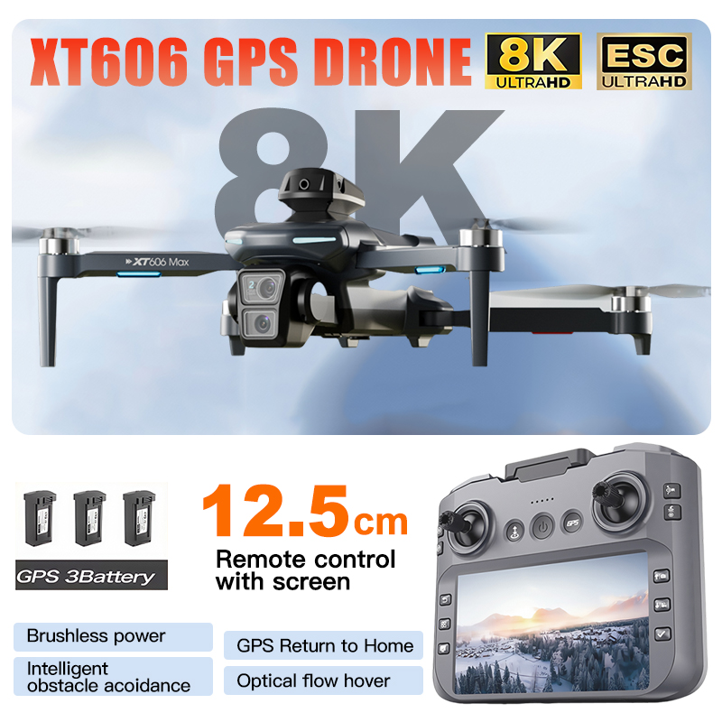 XT606 MAX 3 battery Drone 4k 8 - Drone Camera Thermal avis et prix