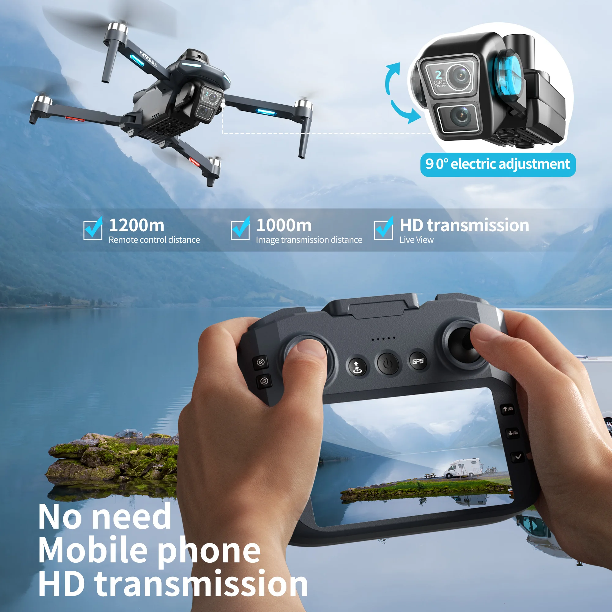 Lenovo XT606 MAX GPS Drone 4k  - Drone Camera Thermal avis et prix