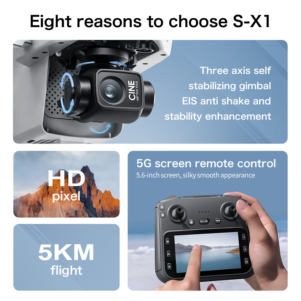 S-X1 MAX GPS Drone with 3-Axis - Drone Camera Thermal avis et prix