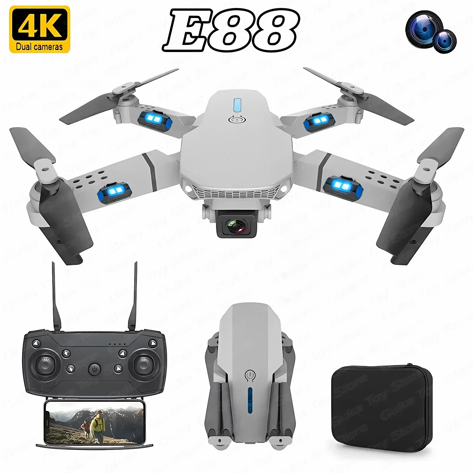 E88 Pro WIFI FPV Drone Wide An - Drone Camera Mount avis et prix