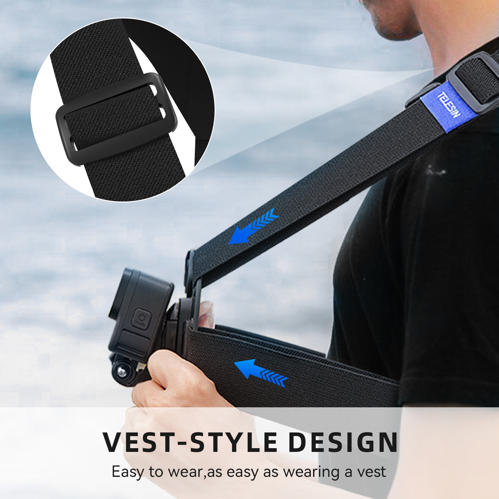 TELESIN Chest Strap Mount Wais - Drone Camera Action avis et prix