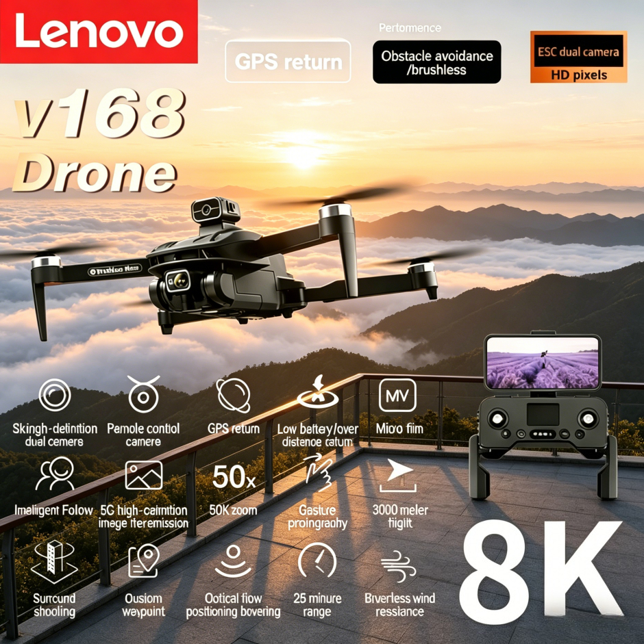 Lenovo V168 GPS 8K Drone Profe - Drone Camera Wide Angle avis et prix