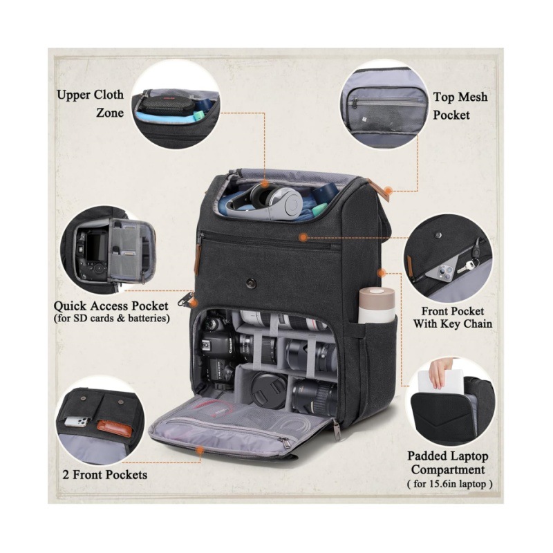 DSLR dual-shoulder camera bag, - Drone Camera Waterproof avis et prix