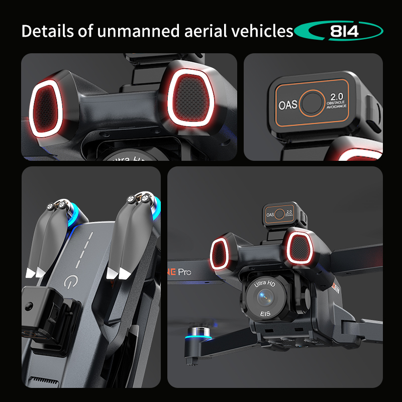 814 drone profissional 4K HD C - Drone Camera With Gimbal avis et prix