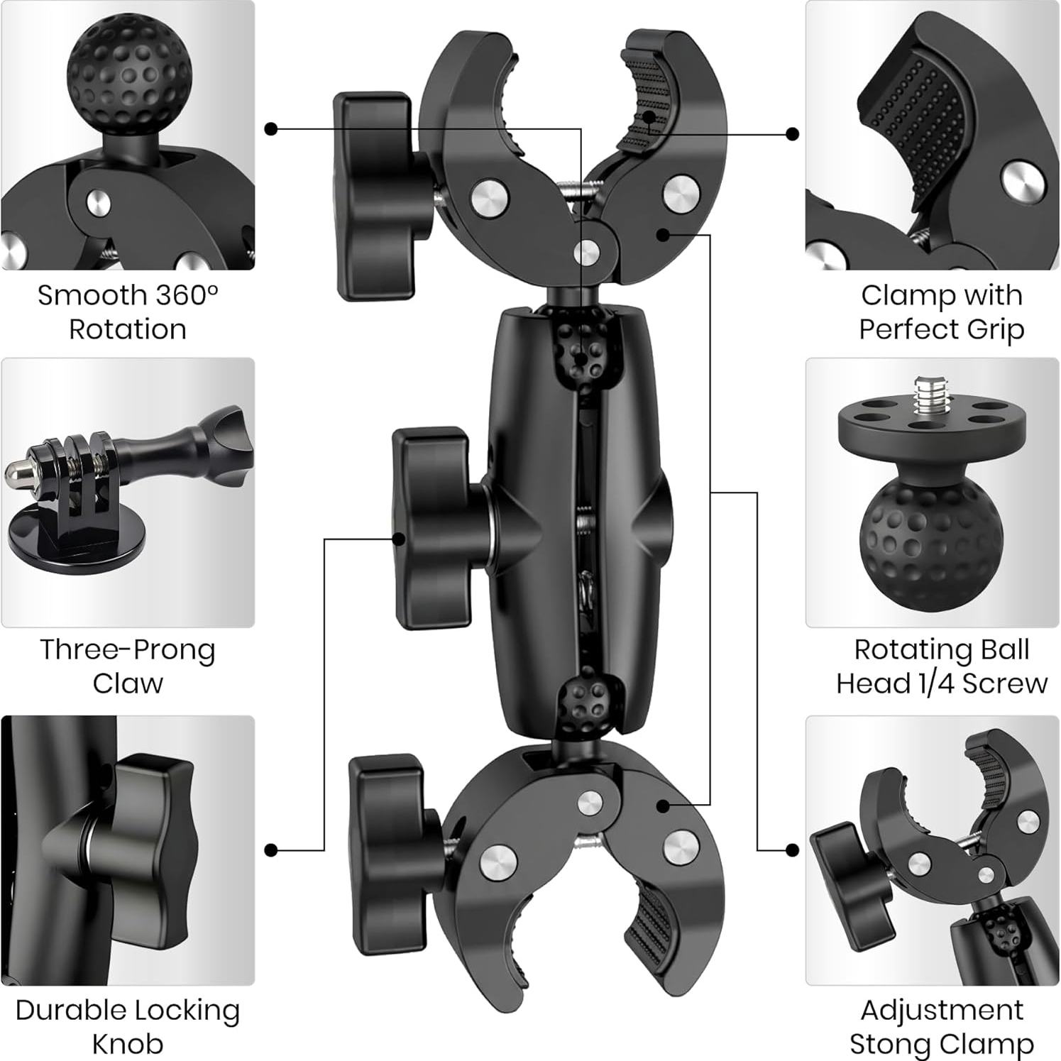 Double Clip Crab Super Clamp C - Drone Camera Action avis et prix
