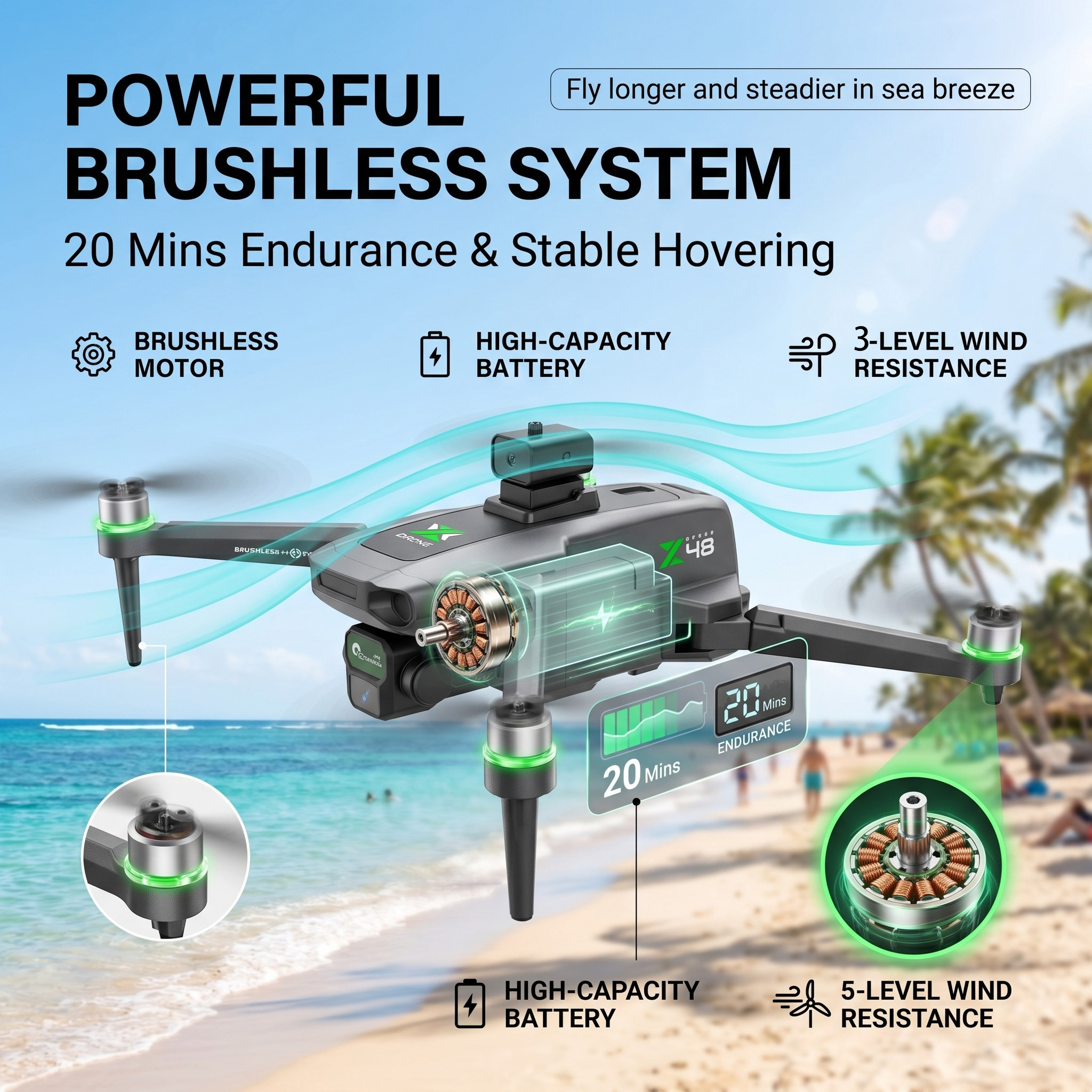 2026 New ZH8 Drone 4K Camera w - Drone Camera Night Vision avis et prix