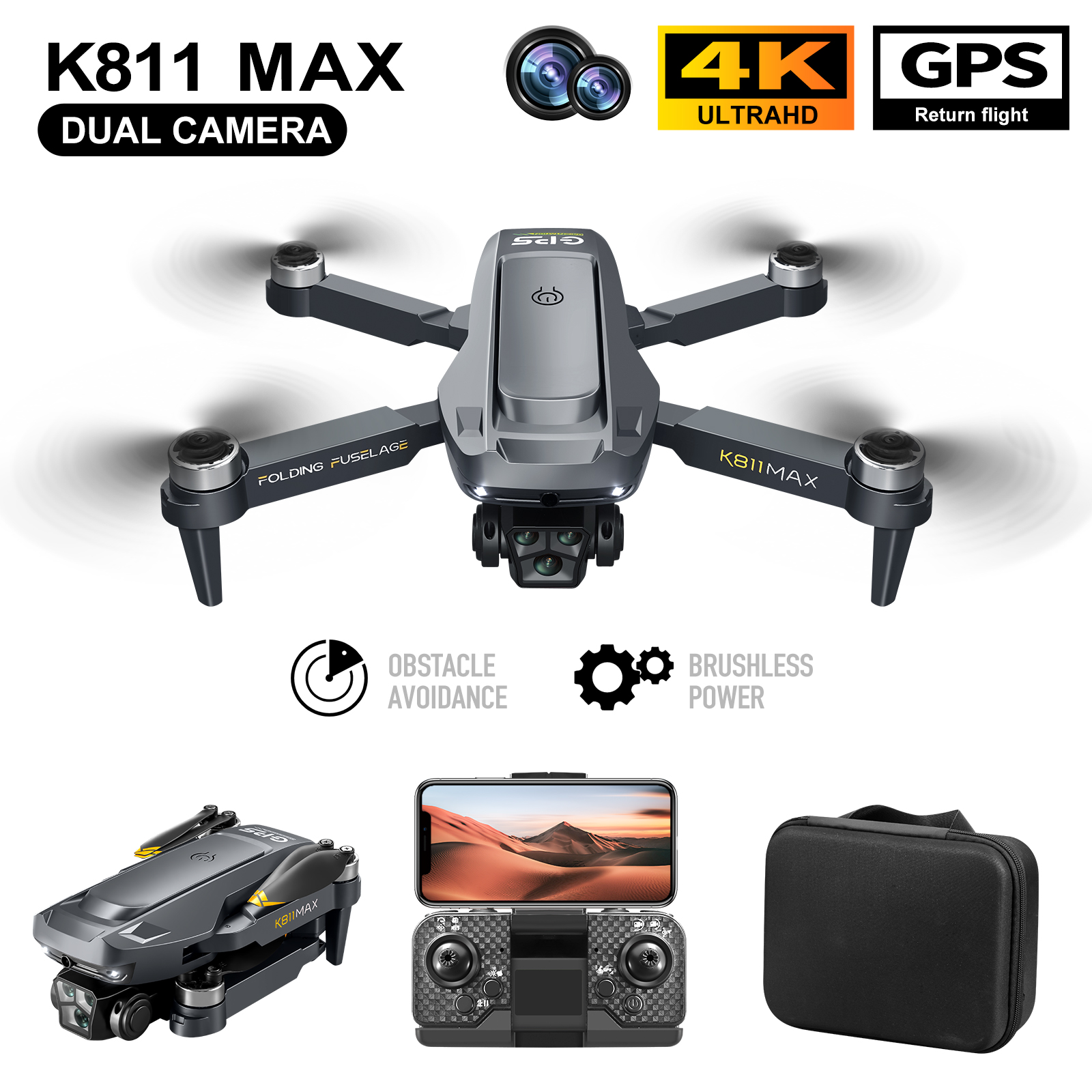 K811MAX Quadcopter Drone: Brus - Drone Camera Hd avis et prix