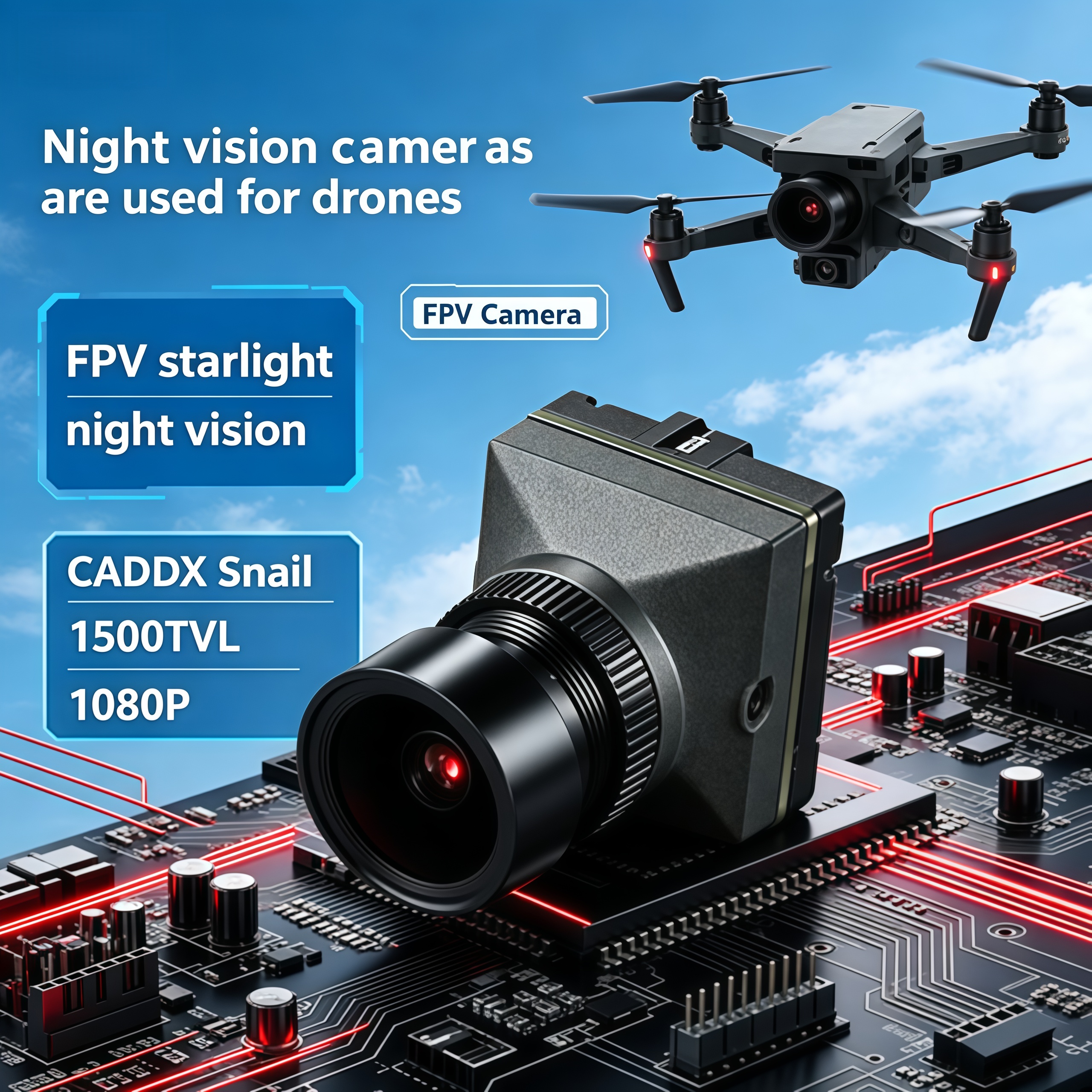 1500TVL HD CADDX Snail FPV Cam - Drone Camera Hd avis et prix
