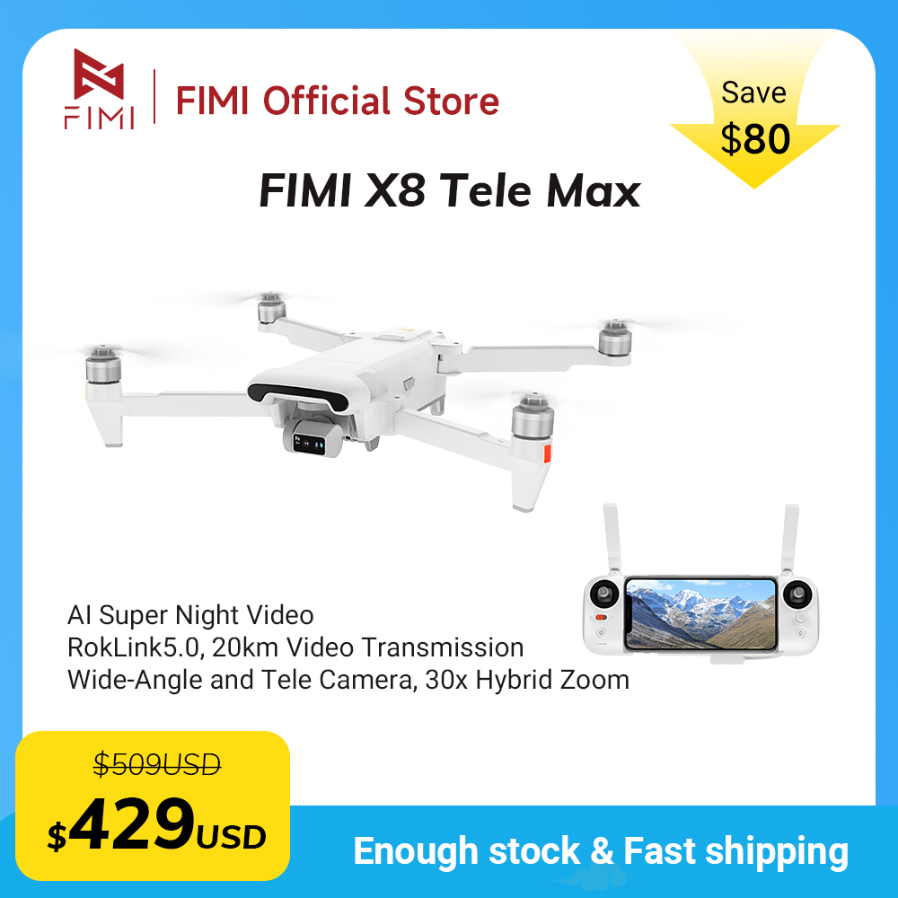 FIMI X8 Tele Max drone 1/2-inc - Drone Camera Wide Angle avis et prix